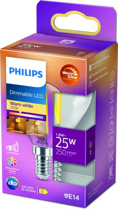 Immagine prodotto Philips Lampada (E14, 2.50 W, 340 lm, 1 x, D)
