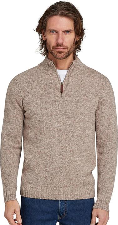 Actual product image Raging Bull Mens Flecked Chunky Knit Quarter Zip Jumper (3XL)