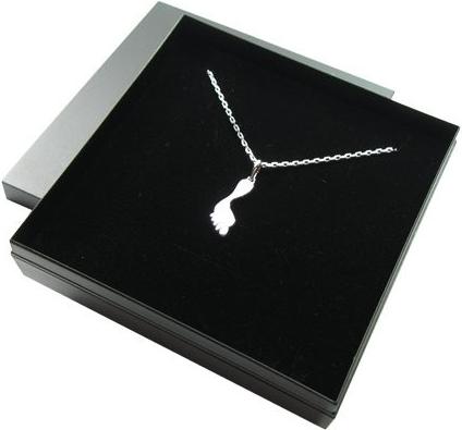Actual product image Comair Necklace with pendant footprint silver (Metal)