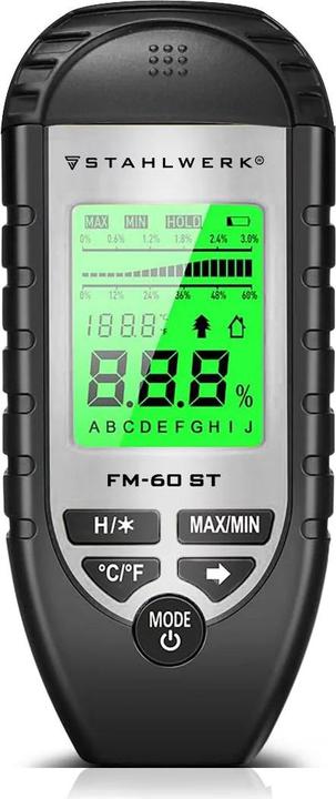 Produktbild Stahlwerk Feuchtigkeitsmesser FM-60 ST Holz Baustoffe Feuchtigkeitsmessgerät