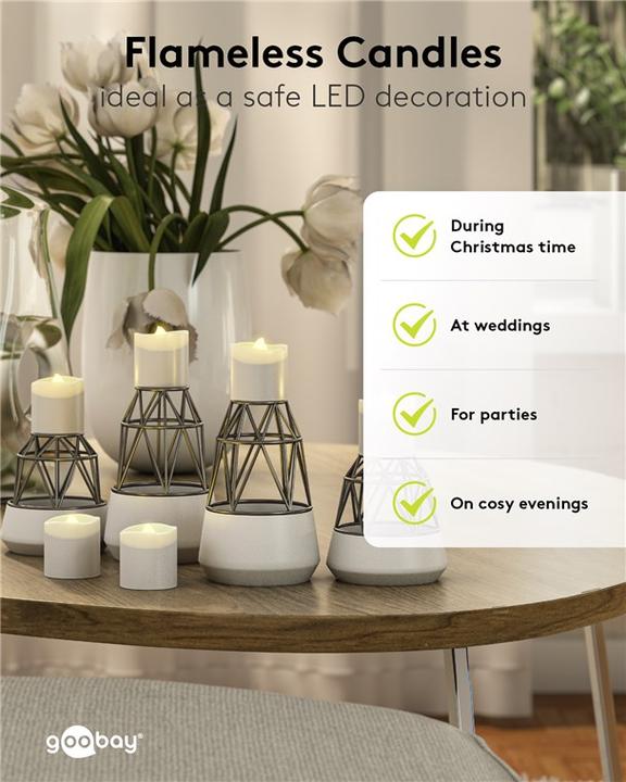 Actual product image Goobay Set of 6 LED Tea Lights (6 x)