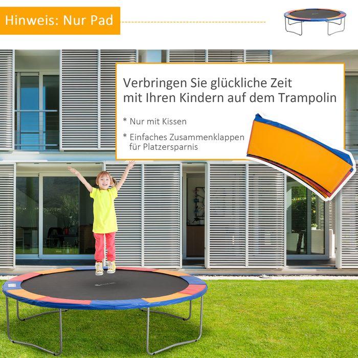 Image du produit Swisshandel24 Couvre-bord du trampoline Filet de sécurité 8ft 10ft 12ft 15ft Couvre-bord : Ø366 cm-Coloré