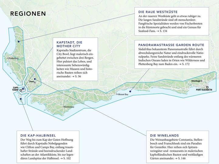 Actual product image MERIAN Reiseführer Kapstadt mit Winelands & Garden Route (German, Sandra Vartan, 2021)