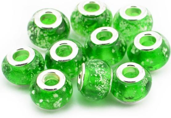 Immagine prodotto Hermex Perlina di vetro placcata argento 925 - Verde (Vetro, Argento 925)
