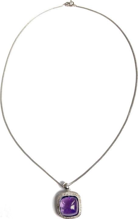Image du produit Xen Pendentif avec chaîne Améthyste Cushion Cabochon 45 cm Argent 925 (Argent sterling 925, 45 cm)