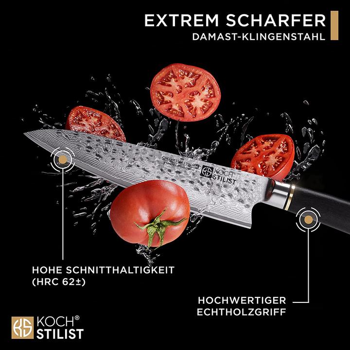 Actual product image Kochstilist by Kris Wu Premium Damascus Knife 20 cm (20 cm)