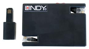 Produktbild Lindy Aufrollbares RJ45 Cat.5 UTP Kabel mit 2x RJ11/12 Adapter (UTP, CAT5, 2 m)