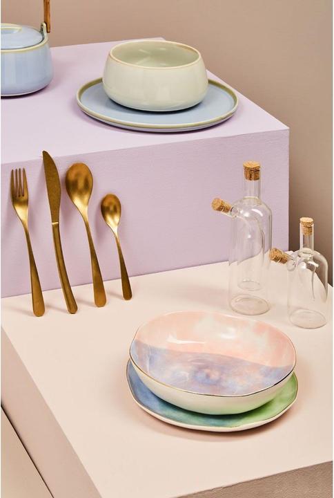Actual product image Fifty five south Avie antique gold finish cutlery set - 16 pieces (4 Piece, Cutlery set)