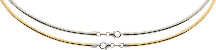 Produktbild Bijou Classic Collier Omega flach (eine Seite GG, eine Seite WG) 42 cm (Gold)
