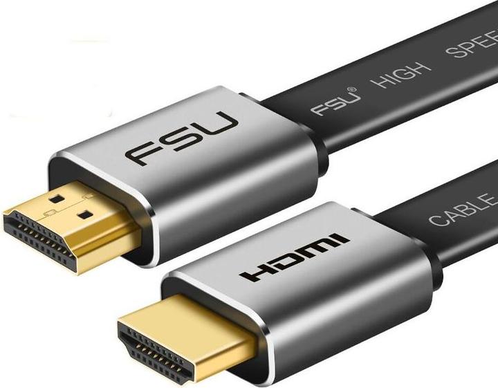 Produktbild Hermex HDMI 2.0 Flachkabel 4K 2 m vergoldet (2 m, HDMI)