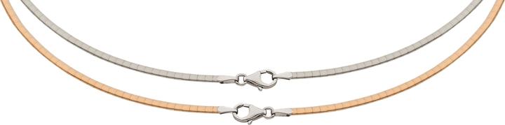 Image du produit Bijou Classic Collier Omega flach (eine Seite RG, eine Seite WG) 42 cm (Or)