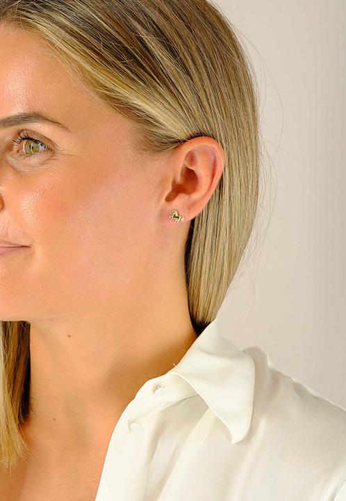 Produktbild Muau Stud earrings horse yellow gold 750, 9mm (750/18K Gelbgold)