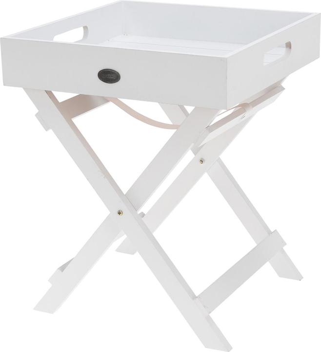 Image du produit Natura Punto Table plateau pliable en bois, blanc, 30 x 30 x 36 cm