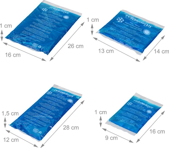 Image du produit Relaxdays Kit de compresses réfrigérantes (1 x, 450 ml, 1210 g)
