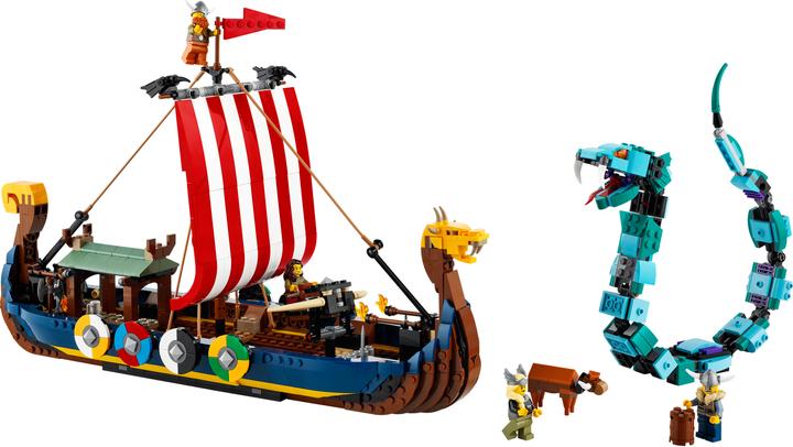 Produktbild LEGO Wikingerschiff mit Midgardschlange (31132, LEGO Creator 3-in-1)
