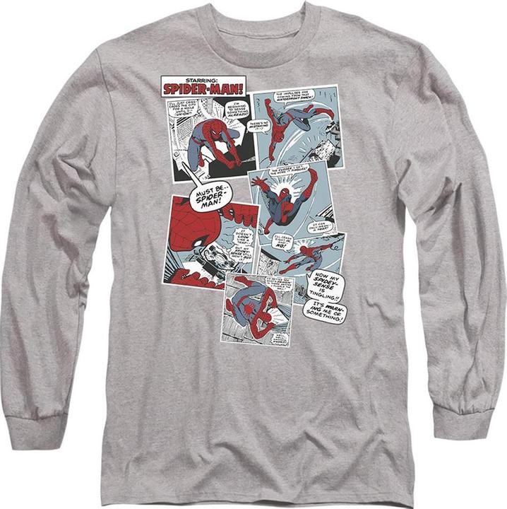 Actual product image Spiderman Unisex Adult Panel Collage T-Shirt (S)