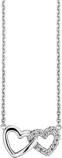 Produktbild Julie Julsen Amore Halskette 2 Herzen Silber (Silber, 42 cm)