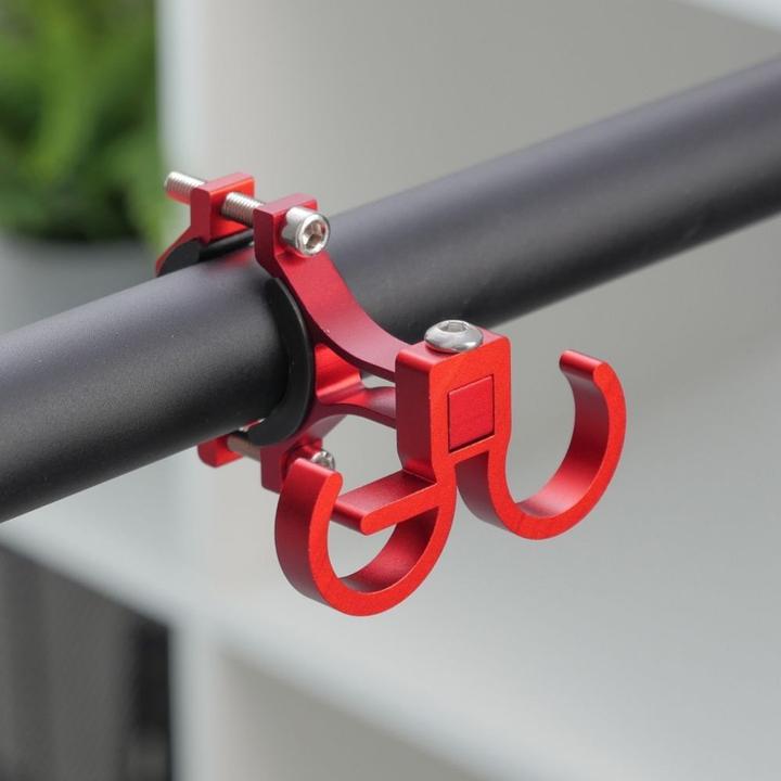 Immagine prodotto OEM Bicycle accessory Hook for shopping with two loops for bike / scooter aluminum FS366 red