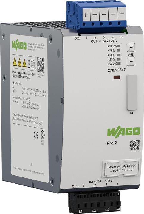 Actual product image Wago Power supply Pro 2 2787-23473-phase Output voltage DC 24
