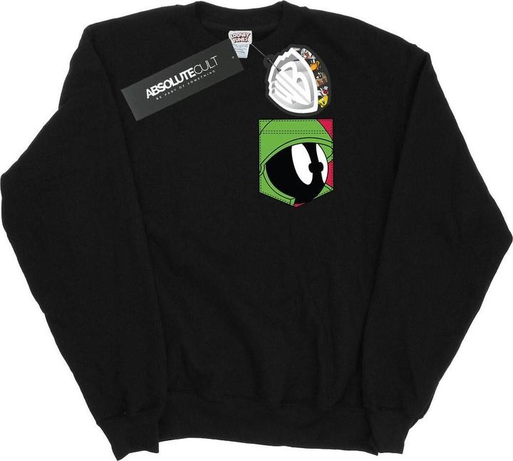 Produktbild Looney Tunes Marvin The Martian Face Faux Pocket Sweatshirt (S)