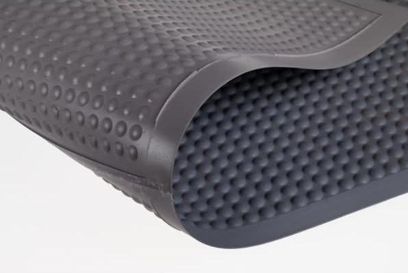 Produktbild Miltex Arbeitsplatzmatte Yoga Ergonomie grau 65 x 185 cm Arbeitsplatzmatte nach Mass (65 x 185 cm)