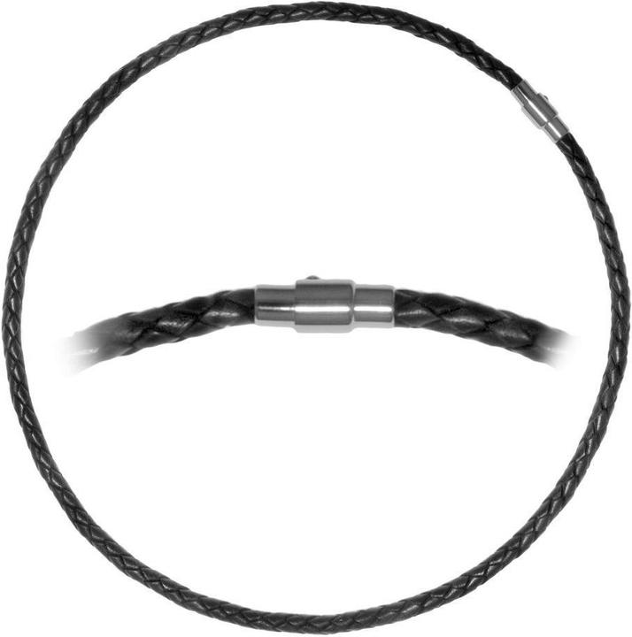 Produktbild Bijouteria Schlichte Halskette (Leder, Edelstahl, 55 cm)
