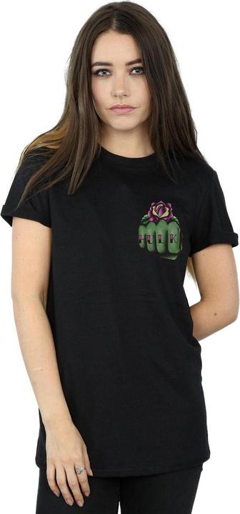 Immagine prodotto Hulk Tattoo Fist Breast Print Maglietta Ampia Donna (L)