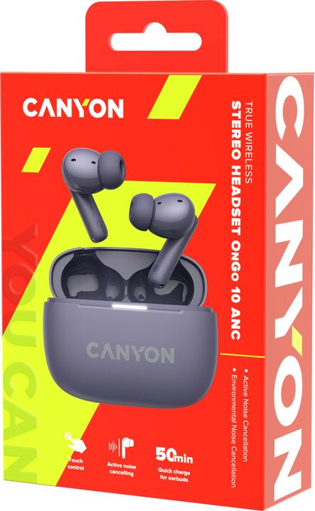 Actual product image Canyon TWS-10, On Go, 10 ANC, True Wireless Bluetooth in-ear headphones, charging station in (ANC, 0.83 h, Wireless)