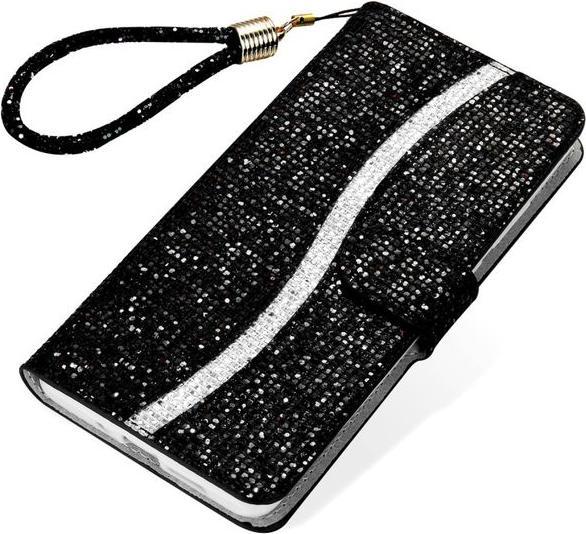 Produktbild MU Style Leder Glitzerhülle mit Streifen (Apple iPhone 7, Apple iPhone SE (3rd Gen), Apple iPhone 8, Apple iPhone SE (2nd Gen))