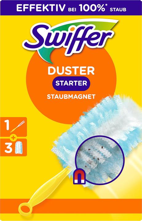 Actual product image Swiffer Staubmagnet Starterset Griff + 3 Tücher (4 pcs.)