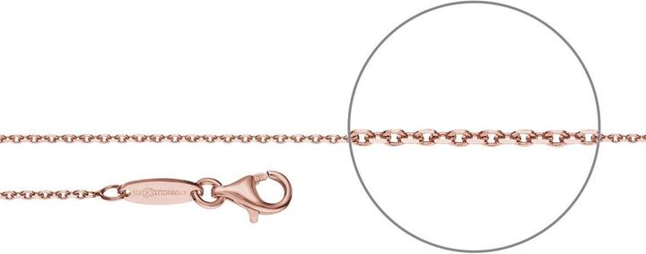 Der Kettenmacher Ankerkette Roségold Diamantiert 1,2mm 42cm (Silber 925, 42 - 47 cm)
