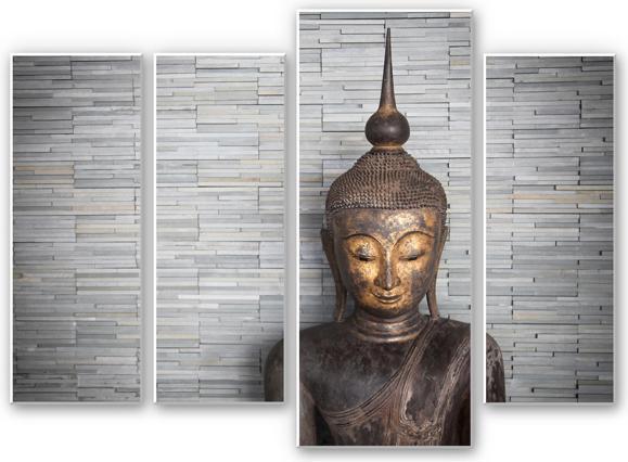 Image du produit Trenddeko Tableaux muraux - Bouddha de Thaïlande (4 pièces) (40 x 100 cm)