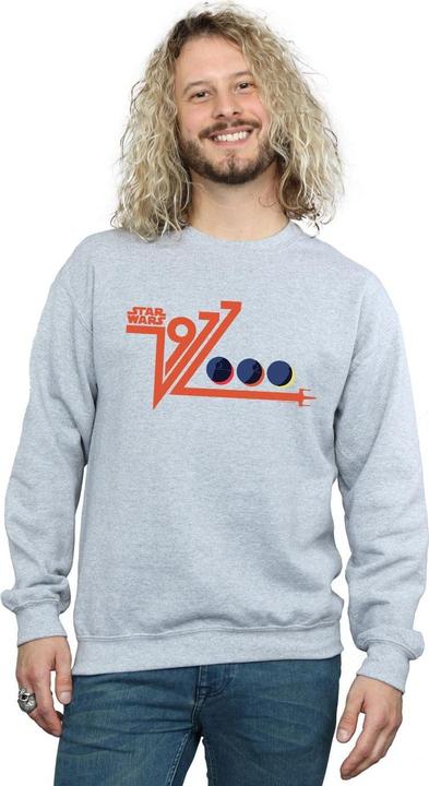 Actual product image Star Wars Mens Retro 1977 Death Star Sweatshirt (M)