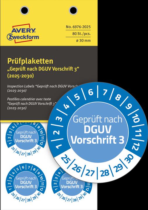 Produktbild Avery Prüfplaketten