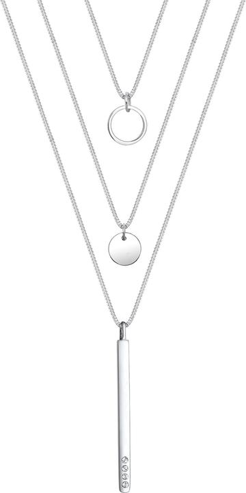 Image du produit Elli Géo, cercle, couche, rectangle (Cristal de verre, Argent sterling 925, 40 cm)
