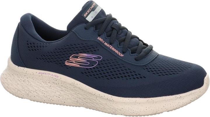 Blu, maglia navy con finiture multiple