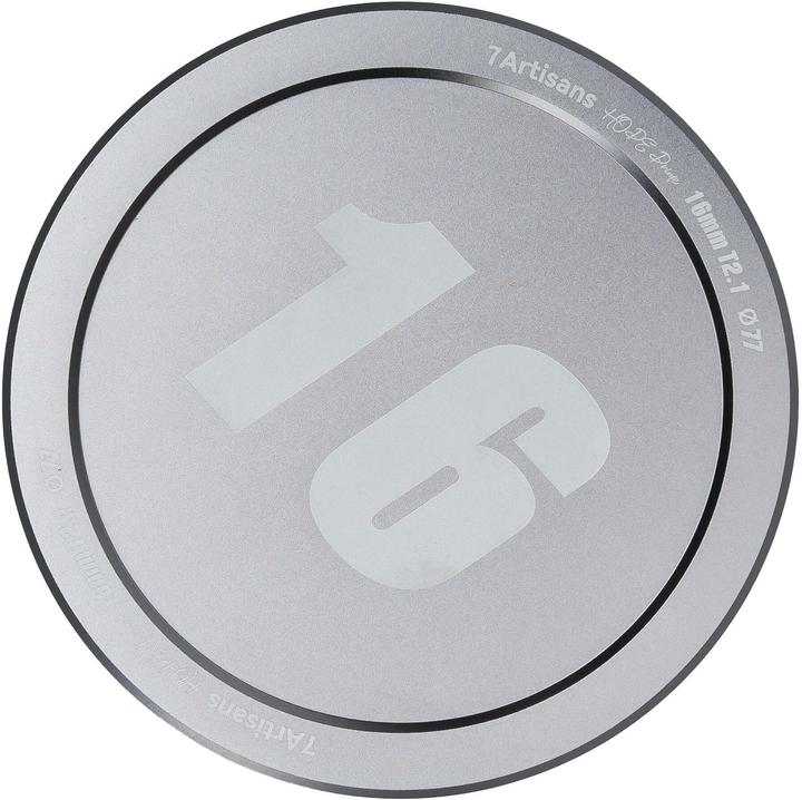 Actual product image 7artisans Fixed focal length 16mm T/2.1 - Fujifilm X-Mount, lens type (Fujifilm X)