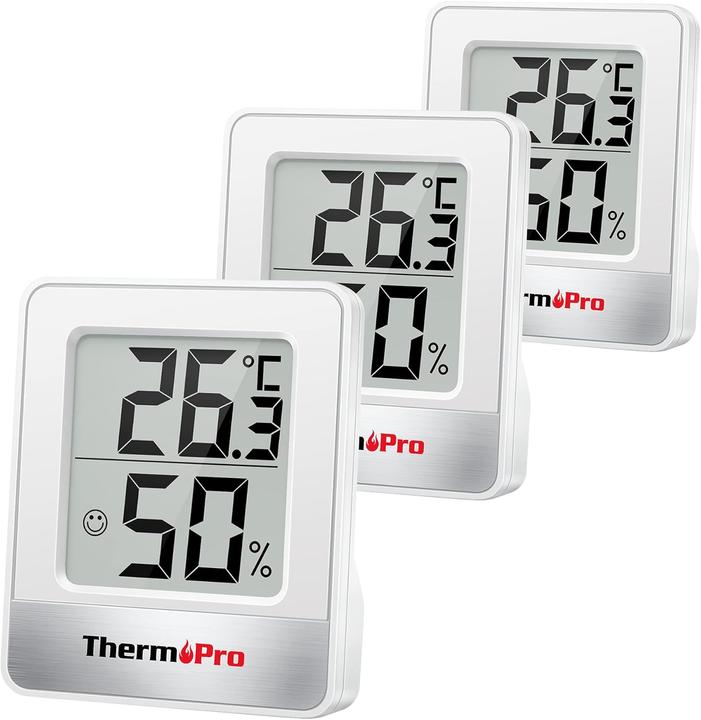 Image du produit ThermoPro 3er-Set Mini Thermo-Hygrometer TP49W-3