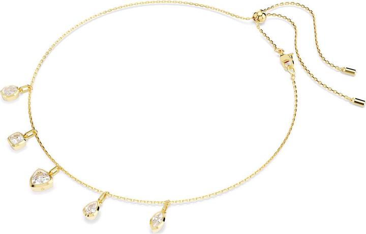 Produktbild Swarovski Imber Halskette Verschiedene Schliffe Weiss Gold (Swarovski Metall)