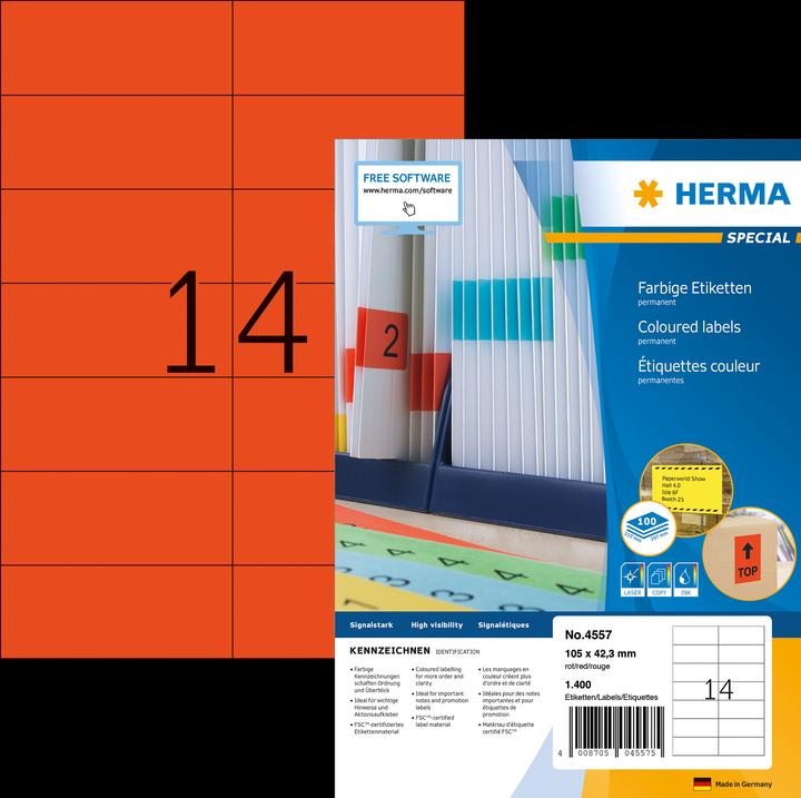 Immagine prodotto HERMA Etichette colorate A4