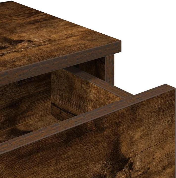 Actual product image VidaXL Wall shelf with drawers smoked oak 80x31x17 cm wood-based material