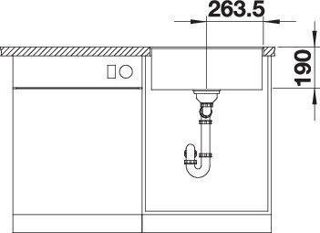 Produktbild Blanco Subline 500-F (Aufsatzspülbecken, 42.70 cm, 52.70 cm)