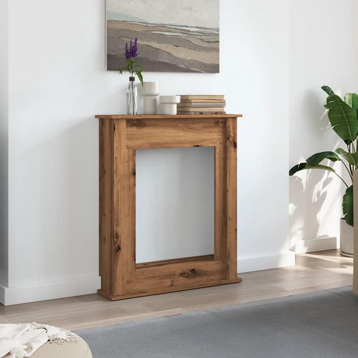 Actual product image VidaXL Fireplace surround Fireplace console Decorative fireplace Fireplace mantelpiece Artisan oak