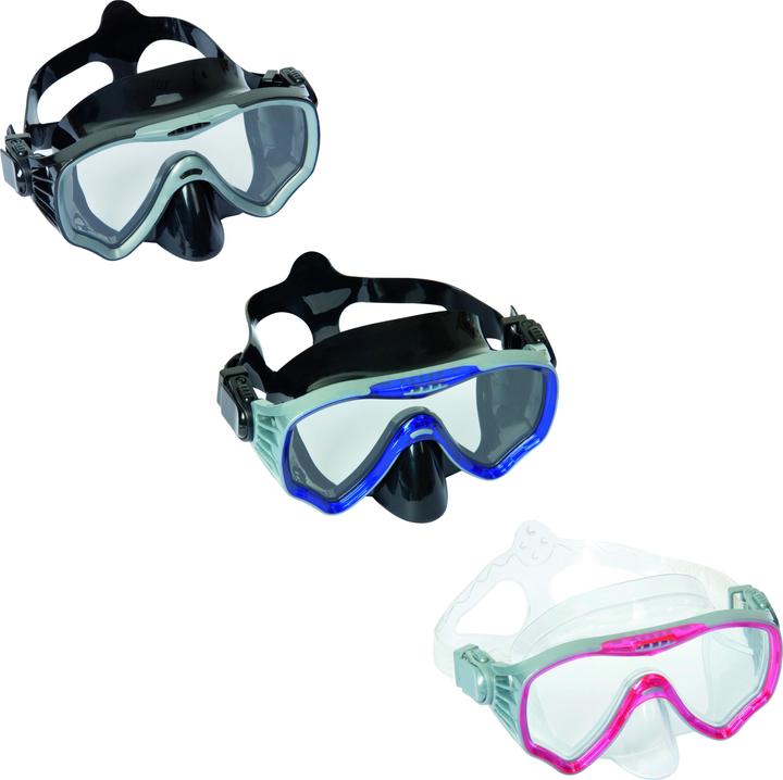 Actual product image Bestway Submira Dive Mask, Adults, Full face mask, Freediving, Tempered glass, Black, Blue, Red, 14