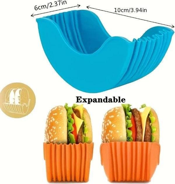 Produktbild MU Classic Hamburgerhalter aus Silikon 4er Set