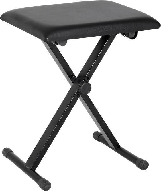 Swisshandel24 Sgabello per pianoforte Panca per pianoforte Sgabello cosmetico Altezza regolabile Pieghevole (Sedia da musicista)