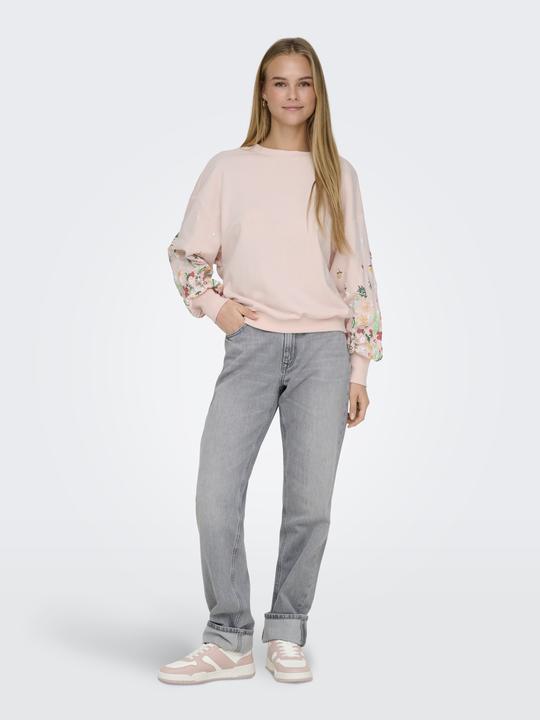 Produktbild Only Normal geschnitten Rundhals Gerippte Ärmelbündchen Tief angesetzte Schulter Sweatshirt Sweatshirt (M)