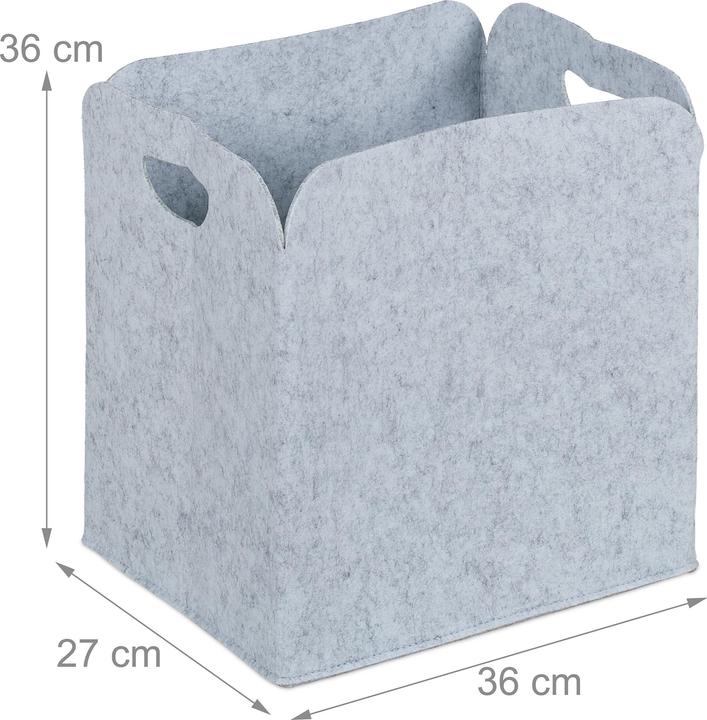 Produktbild Relaxdays 2x Aufbewahrungskorb (2 x, 36 x 27 x 36 cm)