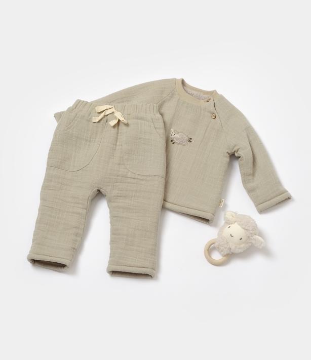 BabyCosy Set aus langärmligem T-Shirt und Hose (74)