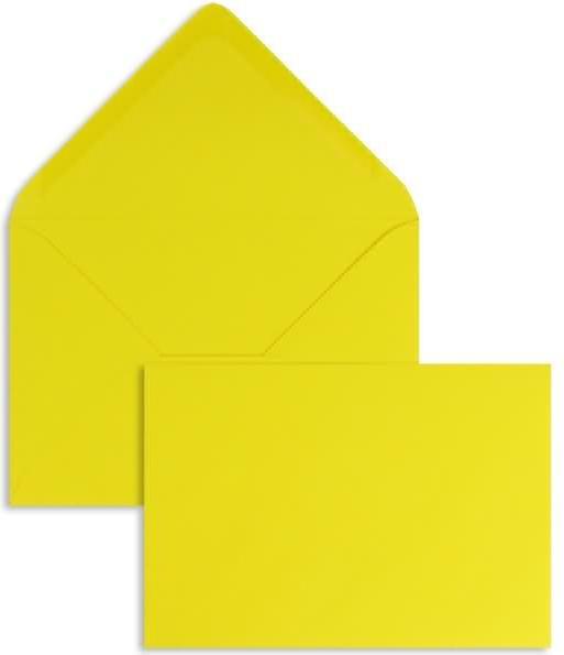 Produktbild Blanke Briefumschläge 90x140mm 120g/qm gummiert VE=100 Stück butterblumengelb (100 x)